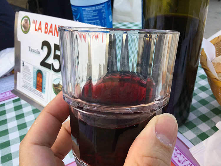 Wine of the Wild boar festival in Pelago, Florence area