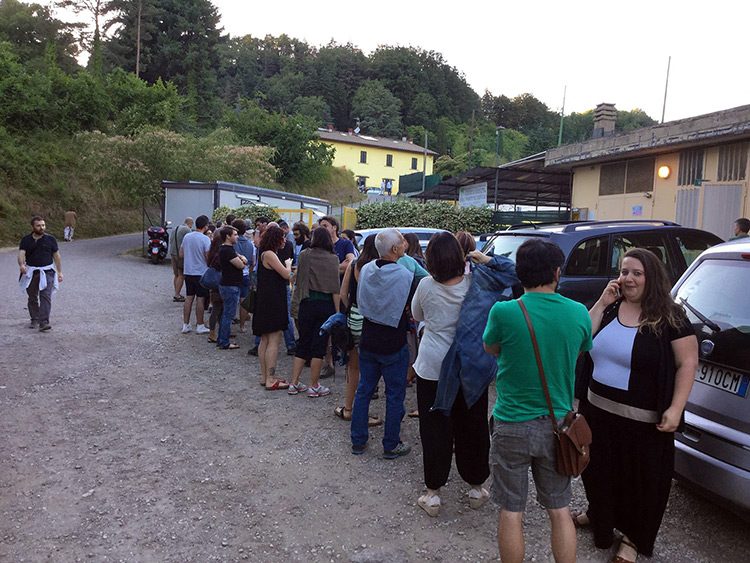 Queuing up at Luco's tortelli festival