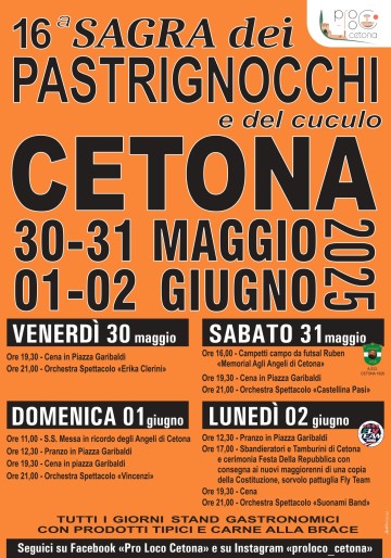 Pastrignocchi pasta and Cuculo cake festival