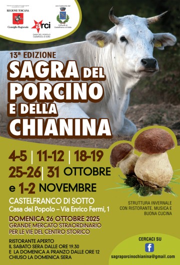 Porcini mushroom and Chianina meat festival