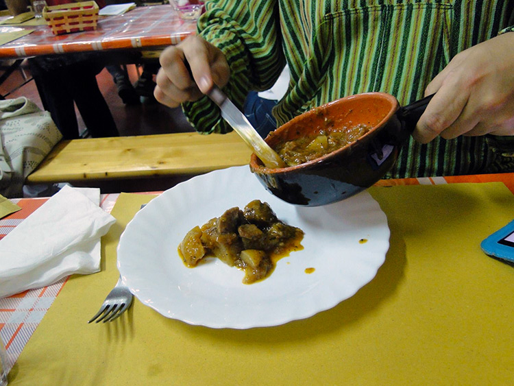 Veal snout in Monte Sopra Rondine, Arezzo