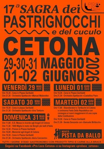 Pastrignocchi pasta and Cuculo cake festival