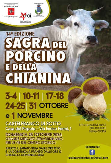 Porcini mushroom and Chianina meat festival